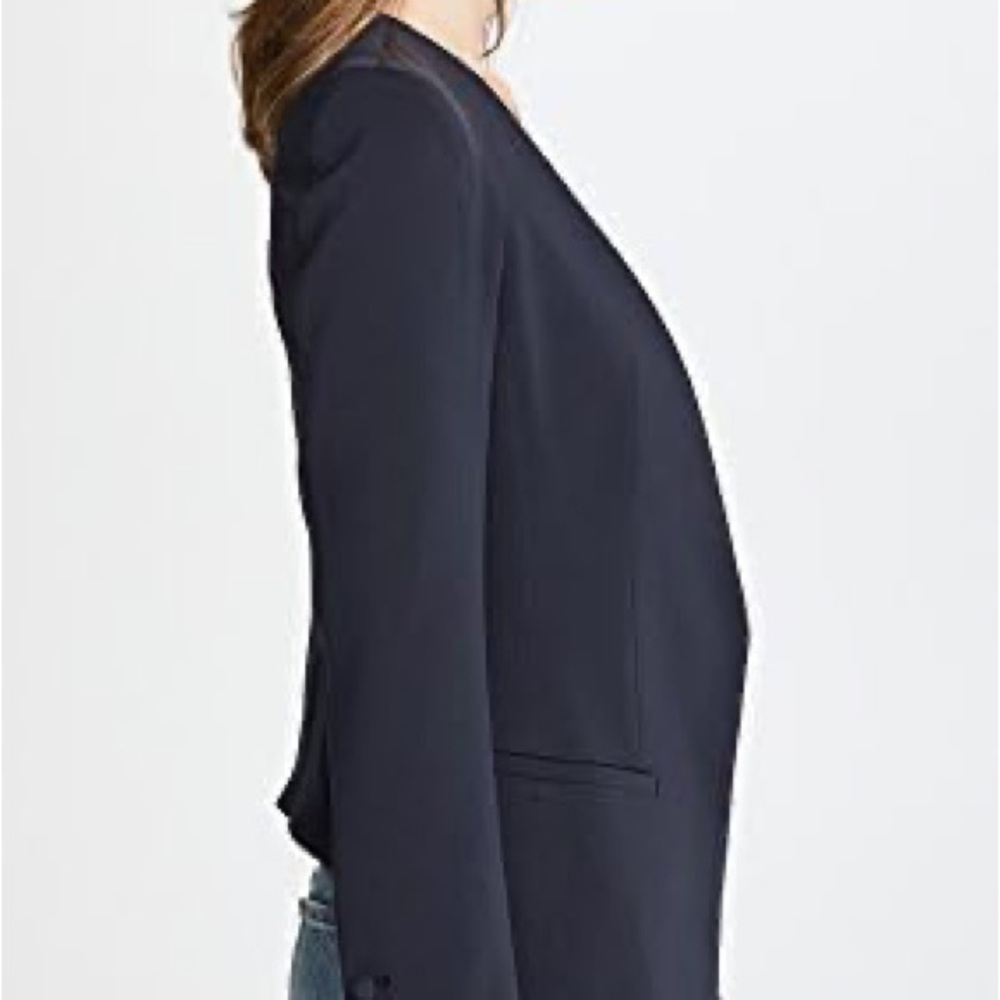 James Jeans Women's Charcoal Asymmetrical Collarless Blazer Size S